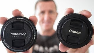 Canon V Yongnuo 50mm f18 lens  test and review [upl. by Iamhaj]