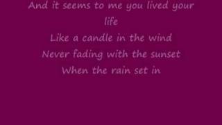 Elton John  Candle In The Wind Lyrics [upl. by Cornelius63]