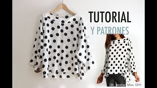 Costura Blusa de lunares para mujer patrones gratis [upl. by Keslie517]