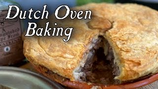 1796 Beef Steak Pie  Dutch Oven Baking [upl. by Enirehtakyram861]