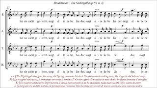 Mendelssohn  Die Nachtigall Op 59 n 4 á 4 RIAS Kammerchor Berlin [upl. by Harrad]