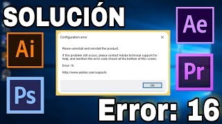 Solución del Error 16 de las apps de Adobe [upl. by Eirol]