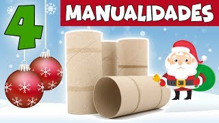 4 MANUALIDADES PARA NAVIDAD CON RECICLAJE Adornos fáciles [upl. by Nisen]