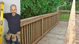 DIY DECK Part 6  Building Deck Railings [upl. by Hazrit]