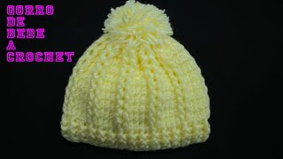 PASO A PASO PARA TEJER GORRO PARA BEBE [upl. by Nueormahc]