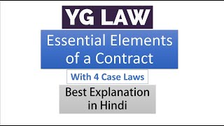 Introduction to Law of Contracts  Essential Elements of a Contract [upl. by Sula]