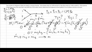 Thermodynamics Worked example Mixing chamber [upl. by Bilak336]