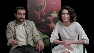 SANCTUARY Interview Margaret Qualley amp Christopher Abbott [upl. by Secnarf]