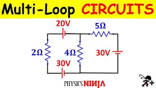 Solving Circuit Problems using Kirchhoffs Rules [upl. by Ecirtnahc]