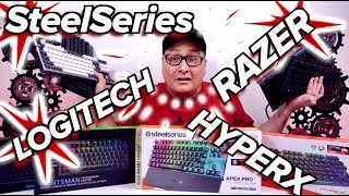 THE BEST GAMING KEYBOARDS  Apex PRO vs G Pro X vs Huntsman TE vs Alloy Origins [upl. by Goren]