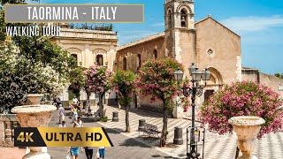 TAORMINA ITALY  4K WALKING TOUR  TRAVEL 2023 [upl. by Ettevol]