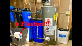 Gas Water Heater 6 Flashes NO HOT WATER Complete troubleshoot FIX tips and Recommendations [upl. by Ahsel]