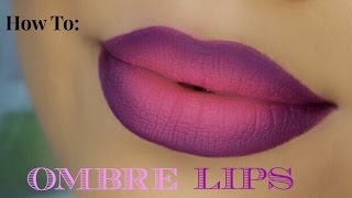 FUN amp EASY  OMBRE LIP TUTORIAL [upl. by Sholes356]