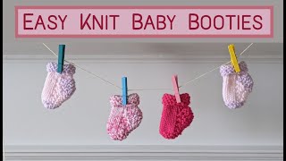 StepByStep Baby Booties Knitting Tutorial  DIY Knitting  Knitting House Square [upl. by Attalanta]