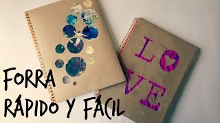 Como forrar tus cuadernos rápido y fácil  Blooudland by Sara [upl. by Navetse]