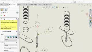 Assembly Drawing  SolidWorks 2018 Tutorial [upl. by Sundin]