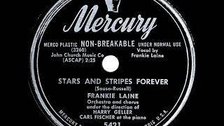 1950 HITS ARCHIVE Stars And Stripes Forever  Frankie Laine single version [upl. by Ahgem]