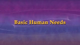 Basic Human Needs [upl. by Bartholomew735]