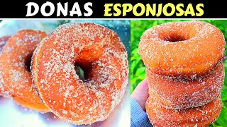 DONAS caseras ESPONJOSASDulce Hogar Recetas [upl. by Carrelli]