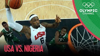 USA v Nigeria  USA Break Olympic Points Record  Mens Basketball Group A  London 2012 Olympics [upl. by Annaer]