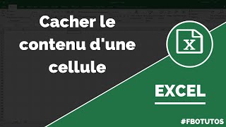 Astuce  Comment masquer  cacher le contenu de cellules précises dans Excel [upl. by Augustine]