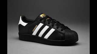 QUICK REVIEWUNBOXING  BLACK ADIDAS SUPERSTAR [upl. by Eisaj]