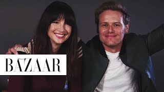 Outlander’s Sam Heughan and Caitriona Balfe Read Your Fan Fiction  Harper’s BAZAAR [upl. by Eerot150]