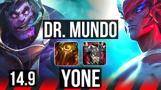 DR MUNDO vs YONE TOP  405  KR Diamond  149 [upl. by Hermy]