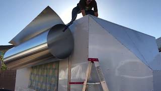 ENCLOSED TRAILER REBUILD NEW SIDING ONE PIECE ROOF INSULATED INTERIOR AND ADDED JACKS AT THE BACK [upl. by Oiredised]