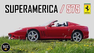 FERRARI 575 SUPERAMERICA  4K  Test drive in top gear with 575M V12 engine sound  540 BHP  SCC TV [upl. by Ardnasela]