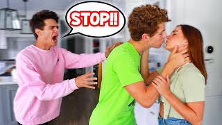 KISSING MY BEST FRIENDS CRUSH PRANK [upl. by Nwahser]