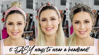 5 SUPER Easy Ways to Style a Headband [upl. by Ahtekal19]