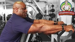 Ronnie Colemans Hammer Strength Row  Back Exercise 4 [upl. by Rehpotsirhc]