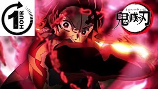 Kamado Tanjiro no uta 1 hour 鬼滅の刃 竈門炭治郎のうた Kimetsu No Yaiba Tanjiro vs Rui theme [upl. by Enylecoj182]