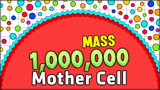 WORLD RECORD 1000000 MILLION MASS TO A SPAWNER CELL IN AGARIO ADDICTIVE GAME  AGARIO 40 [upl. by Staal776]