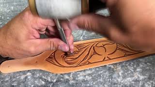 Leather tooling How to add shading [upl. by Laughton]