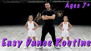 Easy Dance Routine  Hip Hop Dance Tutorial AGES 7  MihranTV [upl. by Casia]