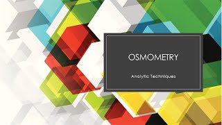 Lab Instrumentation Osmometry [upl. by Jandy75]