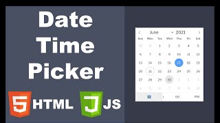 Input date and time in HTML and Javascript  flatpickrjs [upl. by Foulk84]