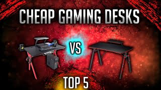 5 Best cheap Gaming Desks  Budget options that Look Awesome and Work [upl. by Fabi]