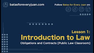 Lesson 1 Introduction to Law Obligations and Contracts [upl. by Claudius168]