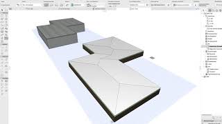 Archicad24 Mehrschicht Flachdach mit Gefälleplatten darstellen [upl. by Liuqa]