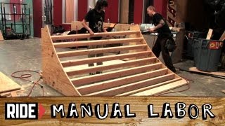 HowTo Build a Skatepark  Quarter Pipe Part 2 Studs and Framing  Manual Labor [upl. by Gnuj]