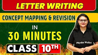 LETTER WRITING in 30 Minutes  Mind Map Series for Class 10th [upl. by Luhe755]