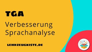 TGA zum Kommentar Musterverbesserung der Sprachanalyse [upl. by Litha]