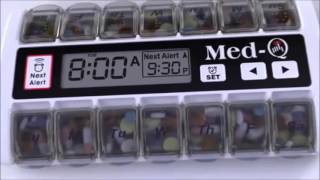 How the Electronic Pill Box Dispenser  MedQ Works [upl. by Oiramed92]