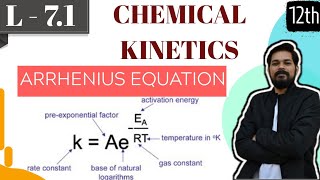 Chemical Kinetics  class 12 part 71  Arrhenius Equation  Temp depend। Energy profile diagram [upl. by Noillid]