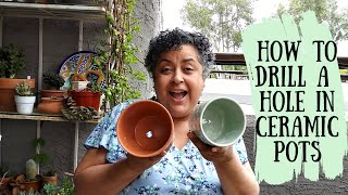 How to Drill Hole in Ceramic and Terra Cotta Pots [upl. by Anpas]