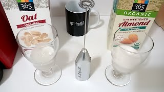 Oat Milk vs Almond Milk part 2 Frothing Test [upl. by Ative352]