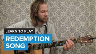 How to play quotRedemption Songquot by Bob Marley Guitar Chords amp Lesson [upl. by Wyon128]